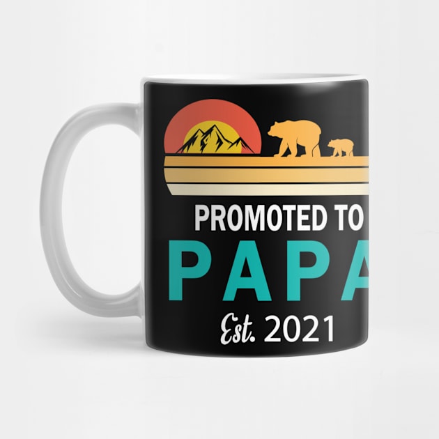 Promoted To Papa Est 2021 Happy To Me You Grandpa by melanieteofila